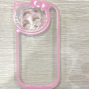 Apple Pink Cat Design Phone Case